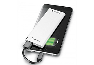 Batería externa - Cellular Line Free Slim, 3000 mAh, Blanco