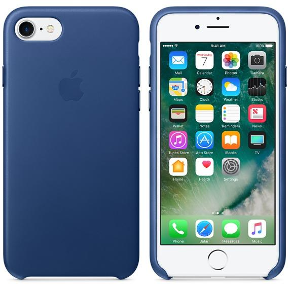 Funda - Apple MPT92ZM/A 4.7", para iPhone 7, Piel, Zafiro
