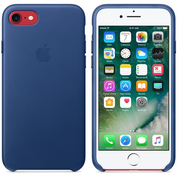 Funda - Apple MPT92ZM/A 4.7", para iPhone 7, Piel, Zafiro