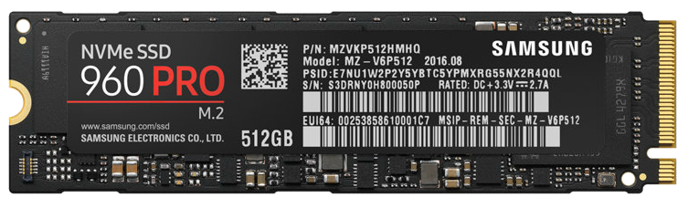 Disco duro SSD - Samsung 960 PRO EVO NVMe M.2 512GB, TurboWrite, Magitian