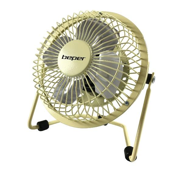 Mini ventilador de sobremesa - Beper USB 4001G, USB, Gris
