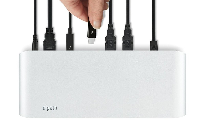 Dock station - Elgato Thunderbolt 3, Display Port, Thunderbolt 3, WiFi, Color blanco
