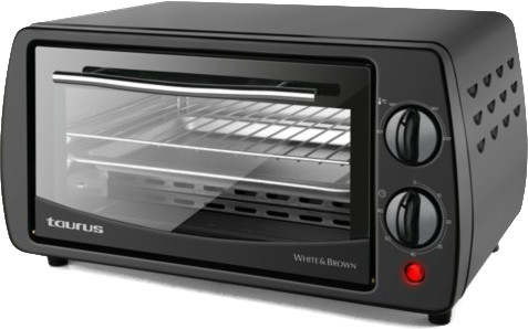 Mini horno - Taurus 971.342 Horizon 9, 800W, Capacidad 9L, Negro