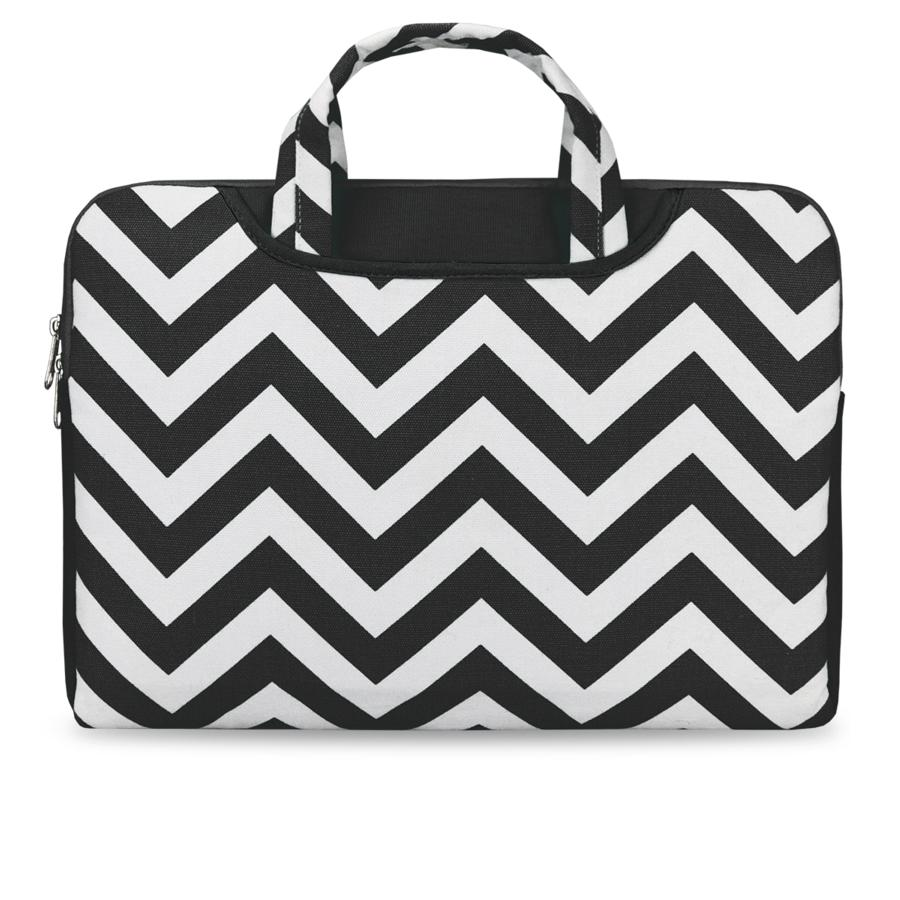 e-Vitta Chevron 14" Funda Negro, Color blanco