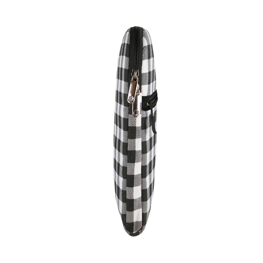 Maletín para portátil - Evitta Chequered Sleeve, Blanco-Negro