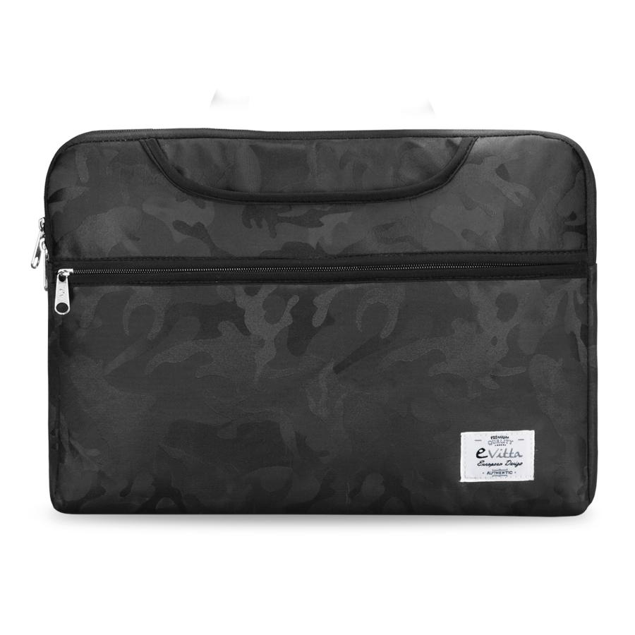 Maletín para portátil - Evitta Black Camo Sleeve, Negro