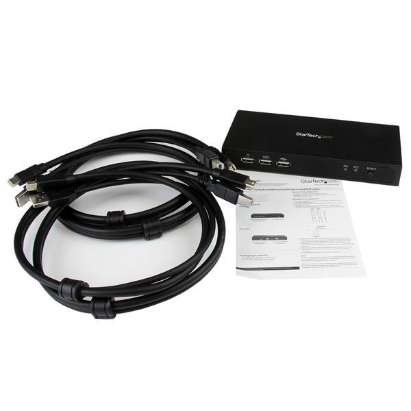 Switch KVM - StarTech.com SV231MDPU2 Switch Conmutador KVM 2 Puertos Mini DisplayPort USB 4K