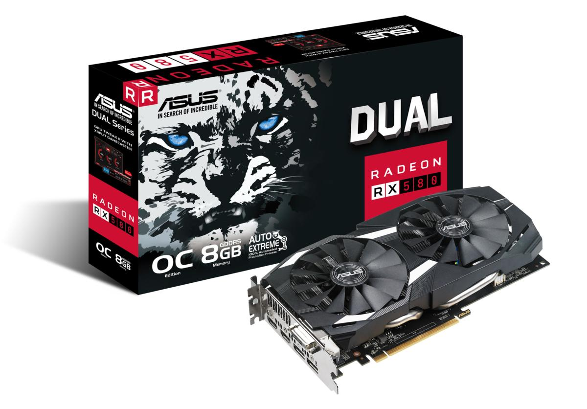 Tarjeta Gráfica - ASUS DUAL-RX580-O8G, Radeon RX 580, 8GB, GDDR5