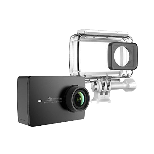 Cámara deportiva - XiaoYi 4K, 12MP, Sensor IMX377, LCD, Wifi, Negro + Carcasa Waterproof