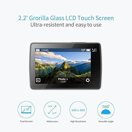 Cámara deportiva - XiaoYi 4K, 12MP, Sensor IMX377, LCD, Wifi, Negro + Carcasa Waterproof