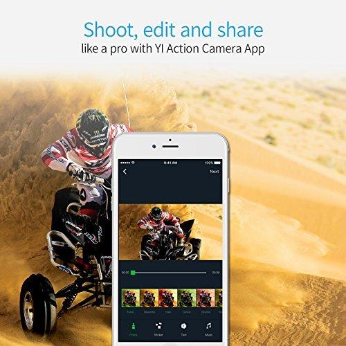 Cámara deportiva - XiaoYi 4K, 12MP, Sensor IMX377, LCD, Wifi, Negro + Carcasa Waterproof