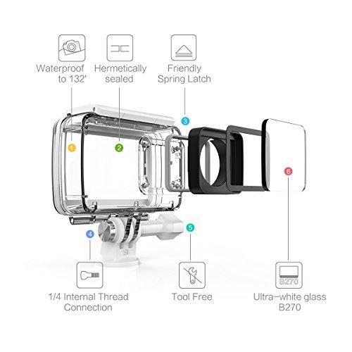 Cámara deportiva - XiaoYi 4K, 12MP, Sensor IMX377, LCD, Wifi, Negro + Carcasa Waterproof