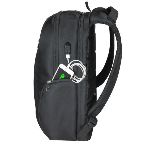 Mochila para portátil de 15.6" - e-Vitta Elite, negra, de poliester