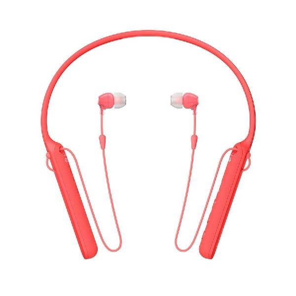 Auriculares inalámbricos - Sony WIC400R, Bluetooth, Rojo