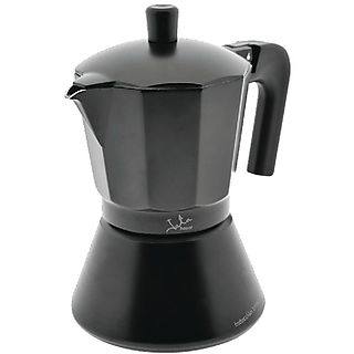Cafetera tradicional - Jata Hogar CFI6, 6 Tazas, Asa sólida, Apta inducción, Negro