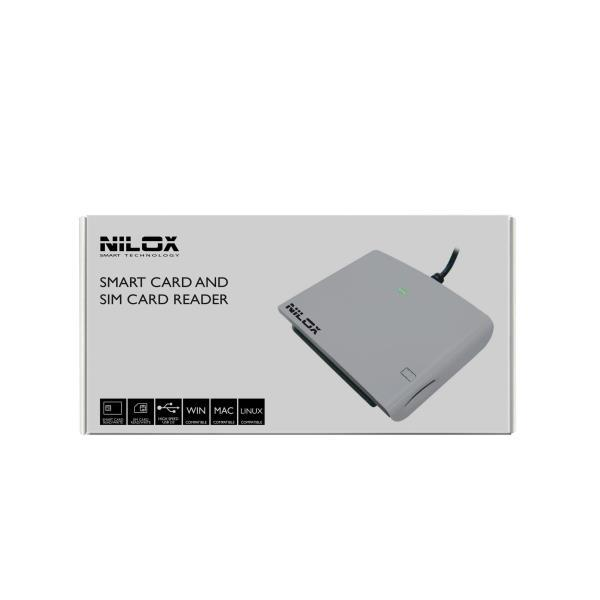 Lector de tarjetas - Nilox 10NXCR12SM003, USB 2.0, Blanco