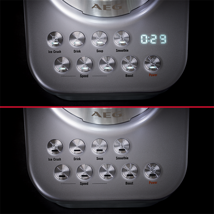 Batidora de vaso - AEG SB9300, 1200 W, 2.2 L, Tecnología PowerTilt, Cuchillas de titanio