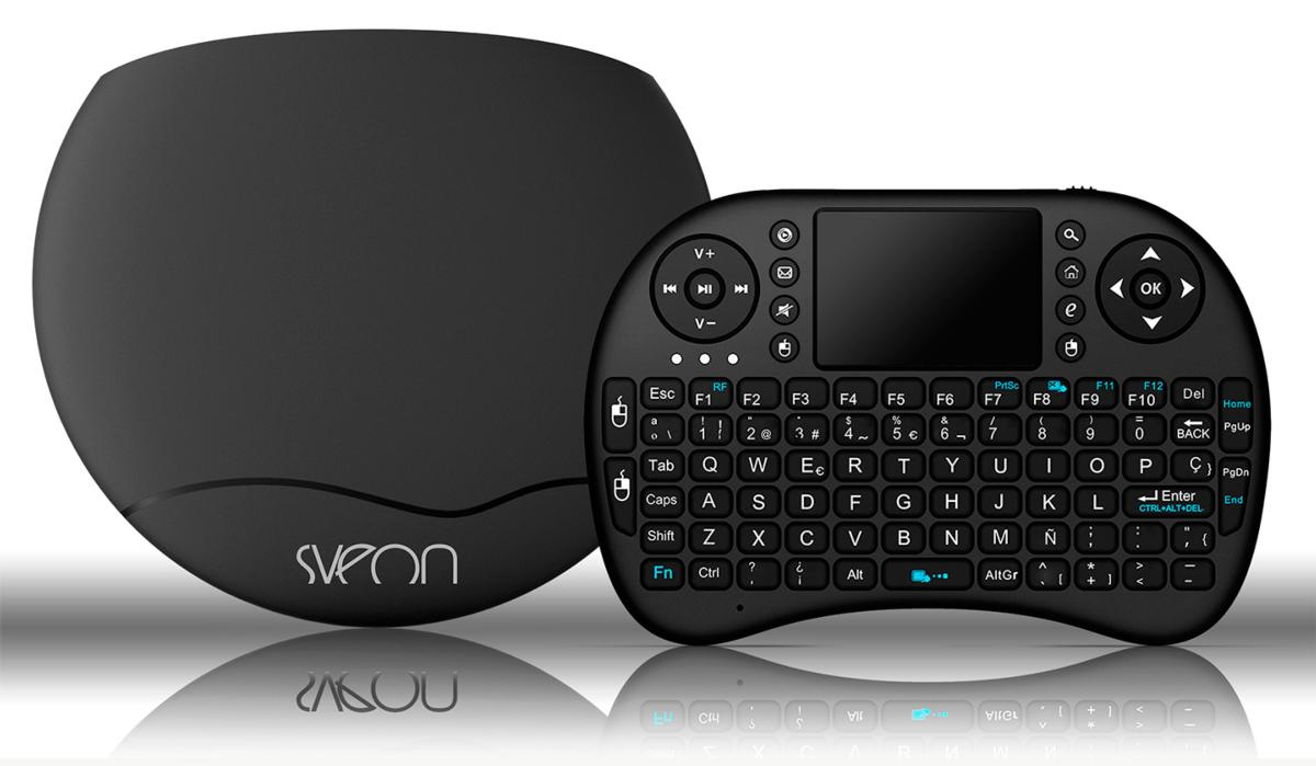 Reproductor multimedia - Sveon SBX602, Android TV, 4K, WiFi, Bluetooth, Quad Core, 2 GB RAM, Negro