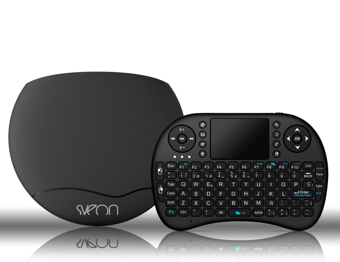 Reproductor multimedia - Sveon SBX602, Android TV, 4K, WiFi, Bluetooth, Quad Core, 2 GB RAM, Negro