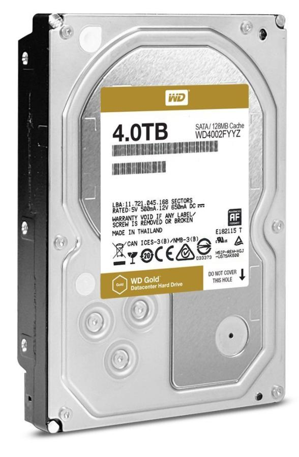 Disco duro - Western Digital Gold WD4002FYYZ, 4TB, 3.5", Serial ATA III, 7200 RPM