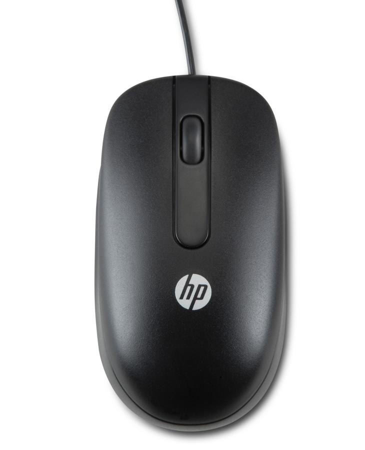 Ratón - HP PS/2, con cable, Negro