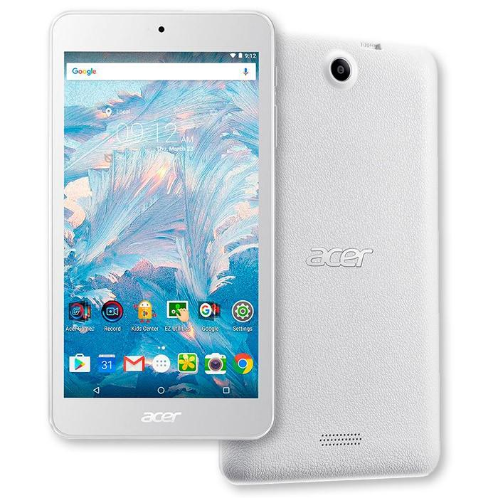 Tablet - Acer Iconia One 7 B1-7A0, 7" 1024x600, 16GB eMMC, 1GB RAM, Cámara 2MPx+0.3MPx, Blanco