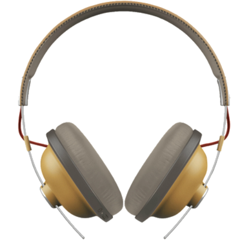 Auriculares inalámbricos - Panasonic RP-HTX80BE-C Bluetooth, 24h Batería, Micrófono, Hi-Fi, Carga Rápida, Ocre