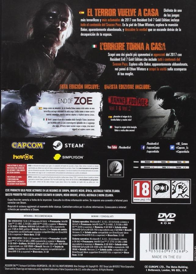 PC Resident Evil 7 biohazard - Gold Edition
