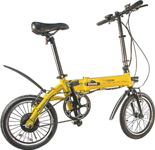 Bicicleta Sk8 Ebike beetle 250w plegable 25kmh amarillo