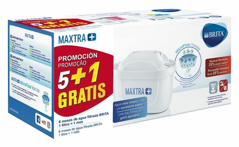 Pack 5+1 Unidades filtro brita maxtra+ plus cartucho de blanco 5 1 1031185