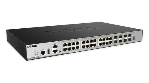 D-Link DGS-3630-28TC Gestionado L3 Gigabit Ethernet (10/100/1000) 1U Negro