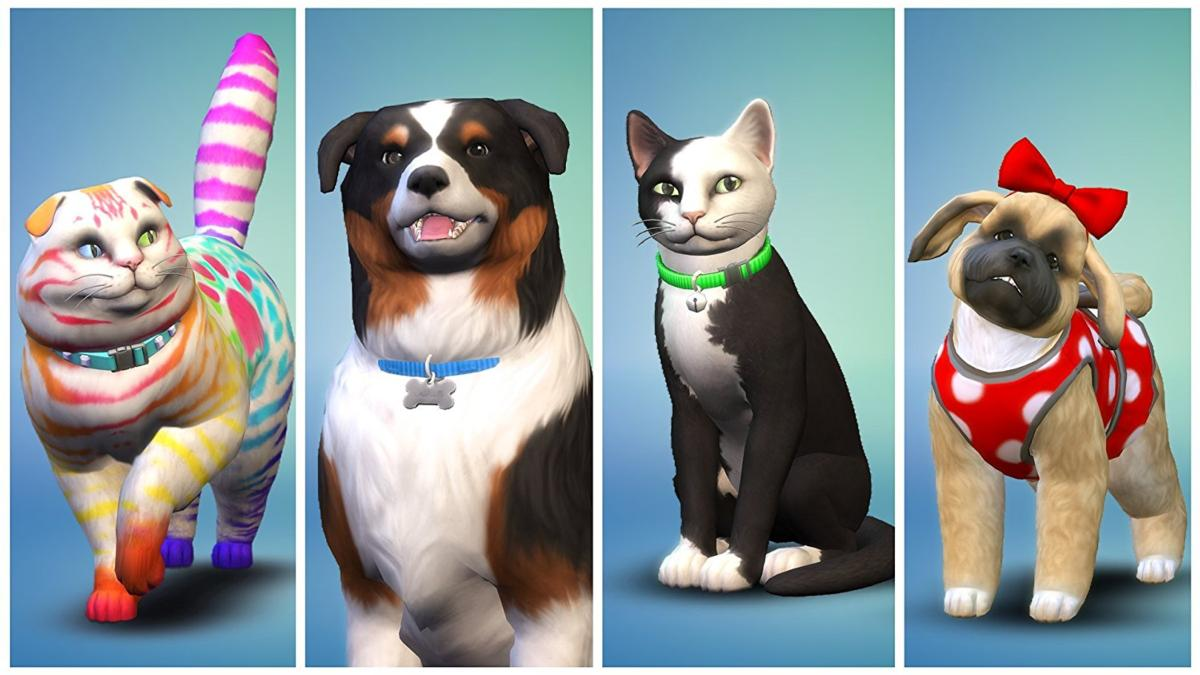 PC Los Sims 4 Plus - Perros y gatos bundle juego + expansión (La caja contiene un código de