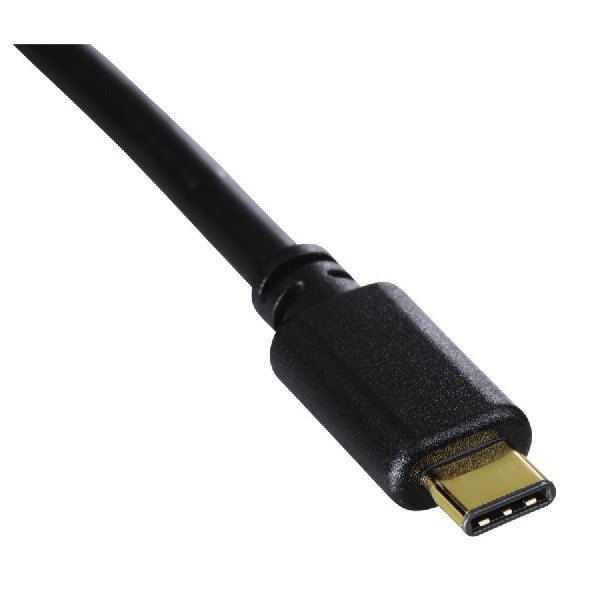 Cable USB - Hama 0.15 m, USB 3.1-C, USB 3.1-A, Negro