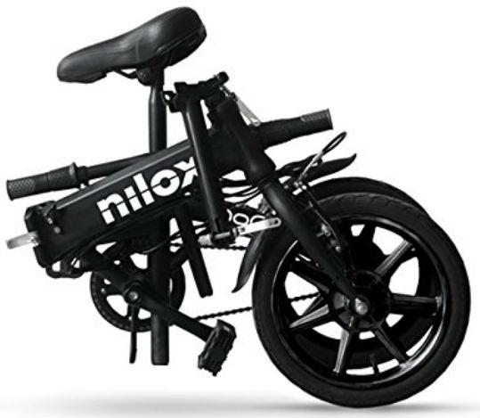 Bicicleta eléctrica - Nilox EBike X2, 25 km/h, 250W, Plegable, Negra