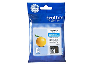 Cartucho de tinta - Brother LC-3211C, 200 Páginas, Cian