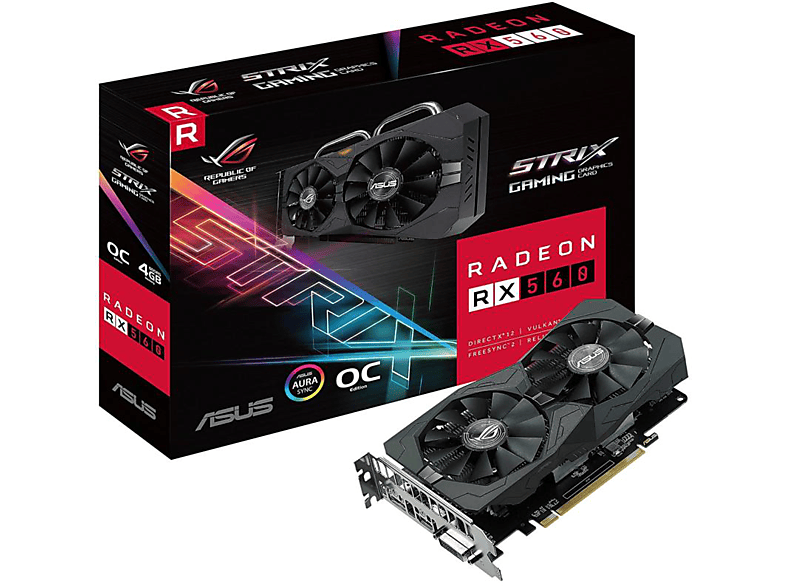 Tarjeta gráfica | ASUS AMD ROG-STRIX-RX560-4G-GAMING