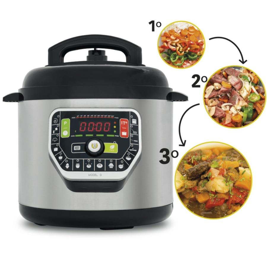 Robot de cocina - Cecotec GM Modelo G, Olla programable, 1000W, Capacidad 6L, 19 menús