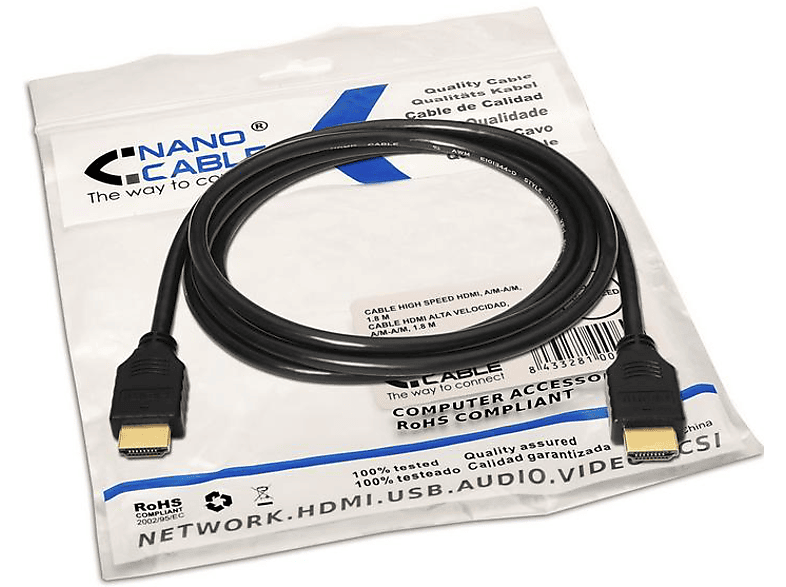 Cable Hdmi V1.4 alta velocidad hec con repetidor 20 ethernet nanocable 10.15.1820 de ferrita 20mts 1.4 20m v1.4repetidor20m