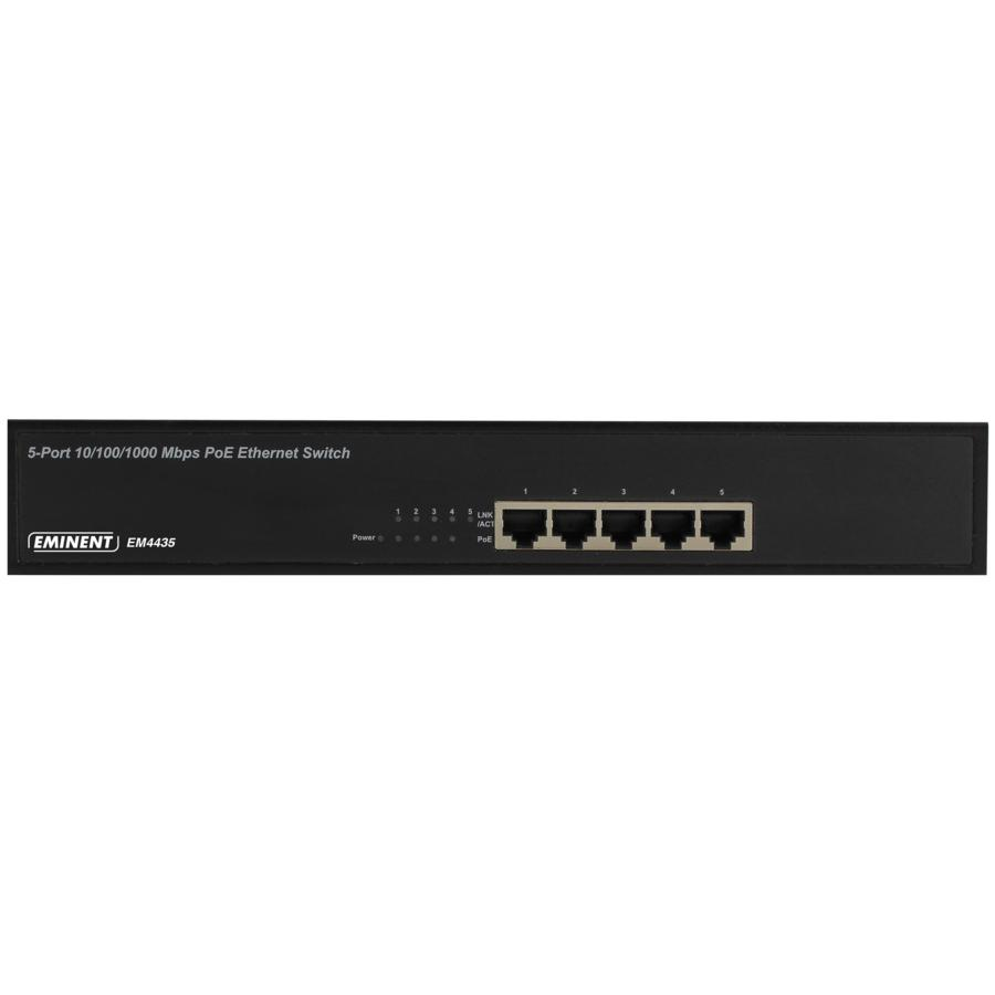 Switch - Eminent EM4435, No gestionado, Gigabit Ethernet (10/100/1000), Energía sobre Ethernet