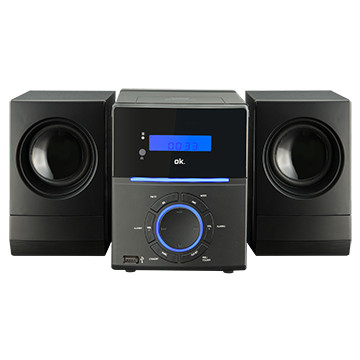 Microcadena - OK OMH 460BT-b, 4 W, CD, Bluetooth, USB, Aux-In, Radio, Despertador