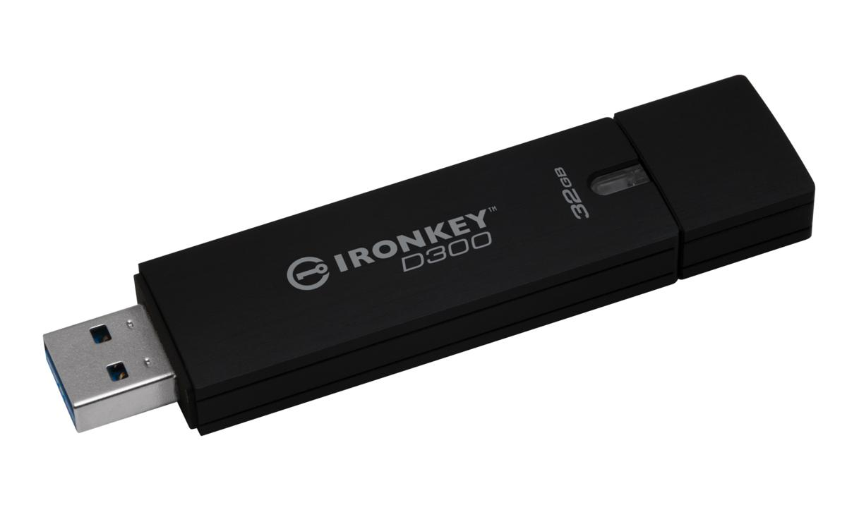Pendrive de 32GB - IronKey IKD300, USB 3.0 (3.1 Gen 1), Tipo A