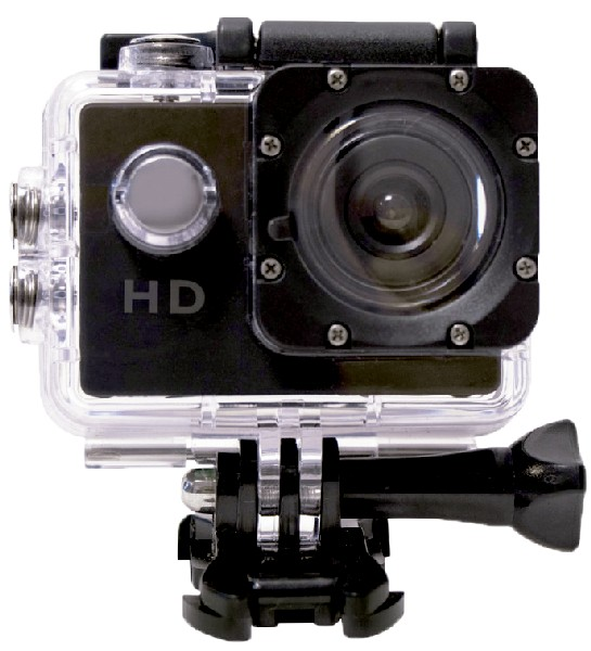 Cámara deportiva - SK8 CAM HD 720P, Sumergible, Formato AVI, Micro USB, Negra