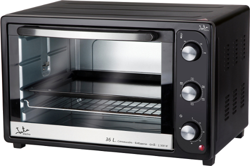 Mini horno - Jata HN936, Convección, 1500W, 36 L, Grill, Para pollo asado, Temperatura regulable, Negro