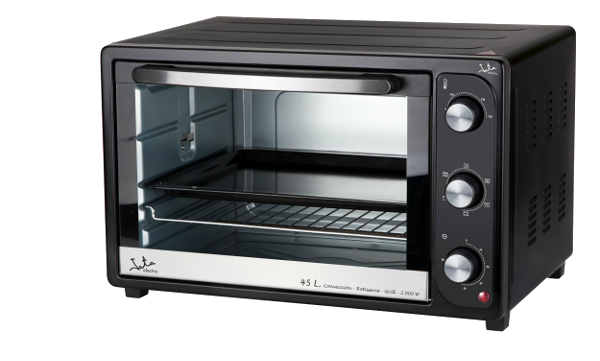 Mini horno - Jata HN945, Potencia 2000 W, Capacidad 45 L, Temporizador de 60 min, Termostato