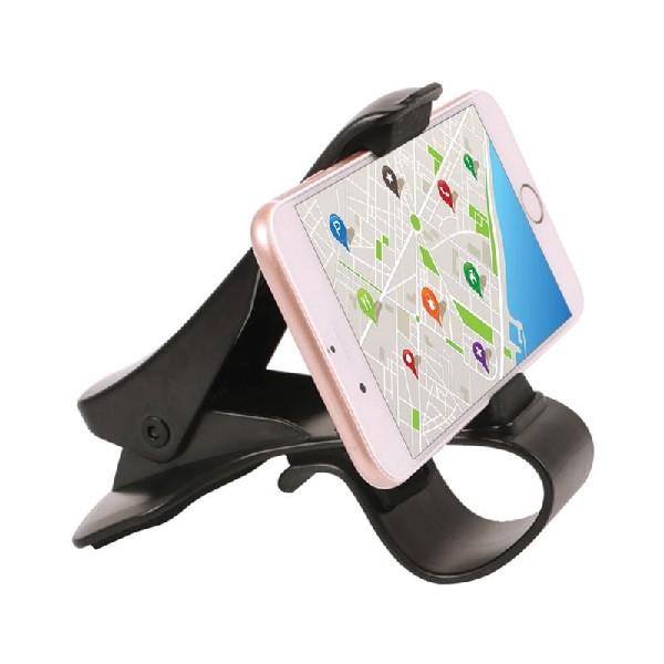 Muvit Soporte Coche universal pinza consola frontal. hasta 6.5 negro para smartphones muchl0066