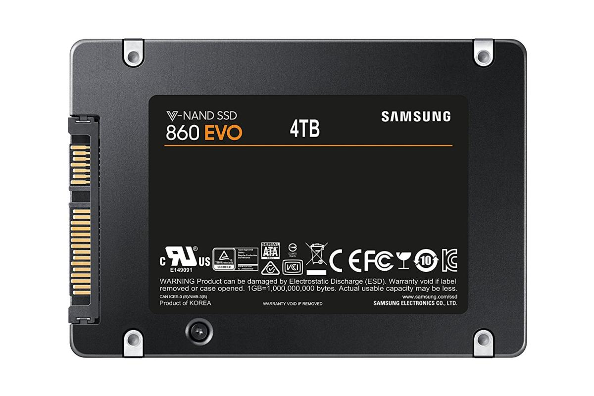 Disco duro SSD de 4 TB - Samsung SSD EVO 860, 2.5", 550 MB/s, 520 MB/s, Interfaz SATA 6