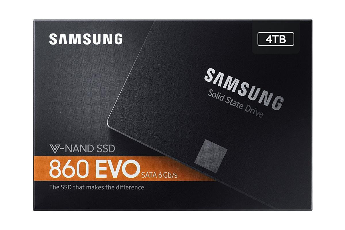 Disco duro SSD de 4 TB - Samsung SSD EVO 860, 2.5", 550 MB/s, 520 MB/s, Interfaz SATA 6