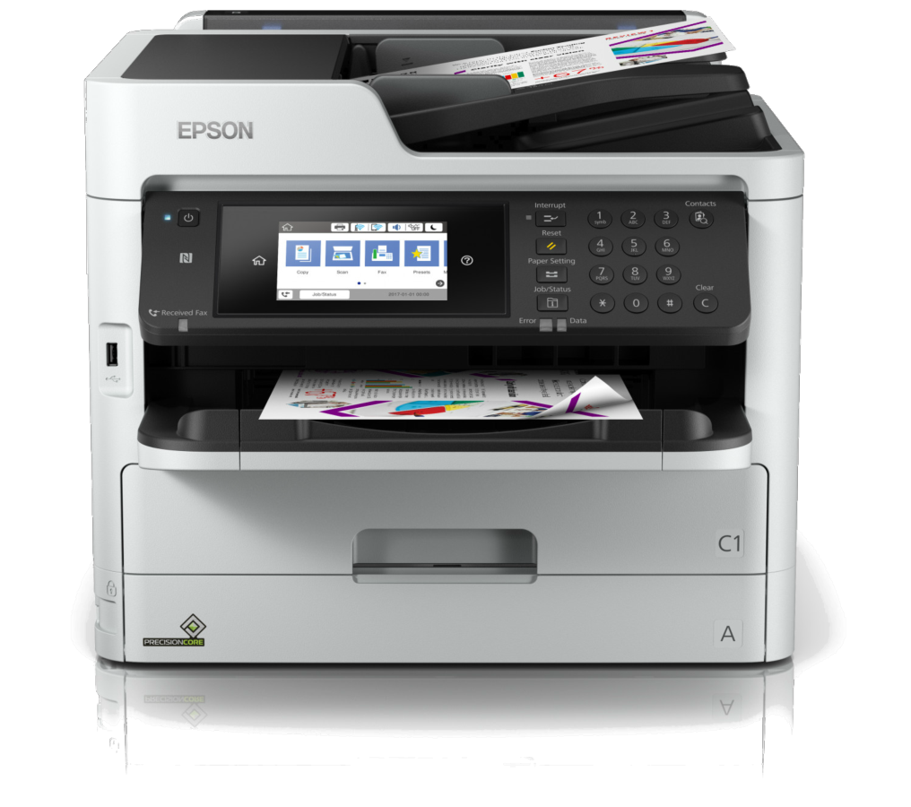 Impresora multifunción - Epson WorkForce Pro WF-C5790DWF, Inyección tinta, 34 ppm, 250 hojas,