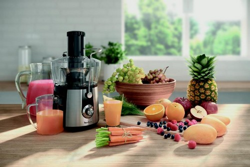 Licuadora - Moulinex JU550D Juice Express 800 W, dos velocidades, 0,8 L de capacidad de jarra