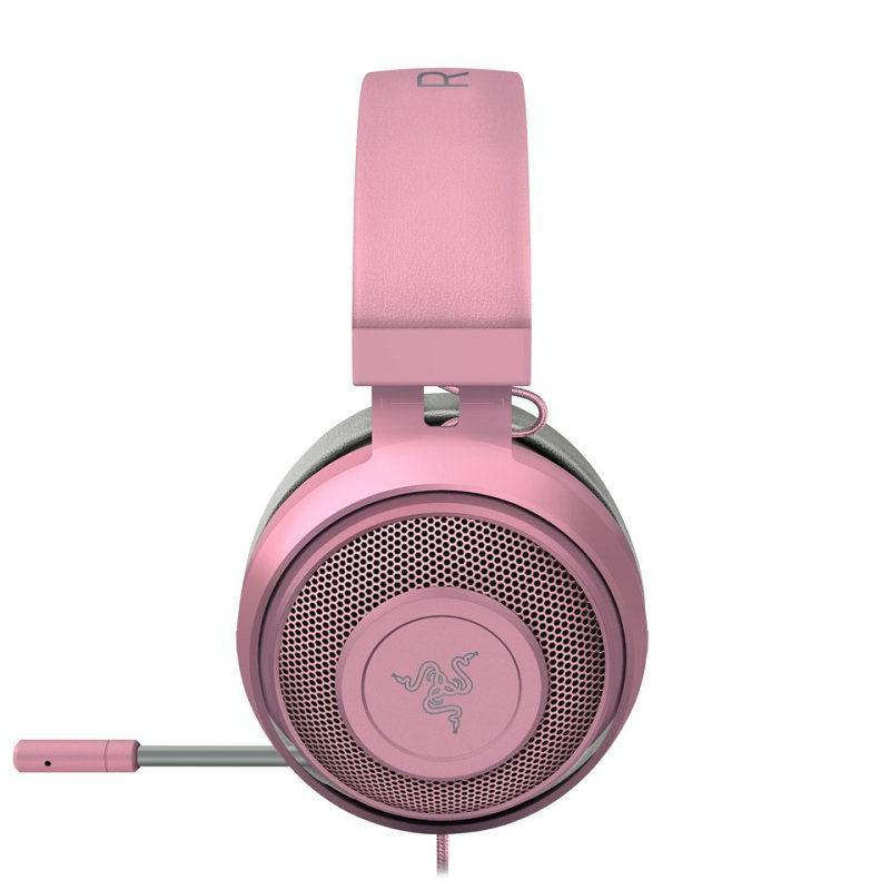 Auriculares gaming - Razer Kraken Pro V2 Quartz Edition, Diadema, Binaural, Aluminio, Rosa